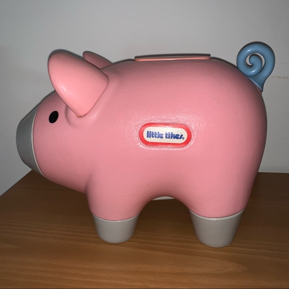 Little Tikes Toys Vintage Little Tikes Pink Gray Plastic Piggy Pig